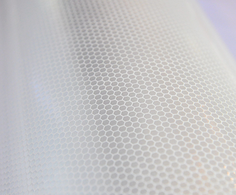 White Reflective Honeycomb Vinyl Sticker Materials